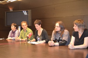 Alkatea, gaur goizean, gobernu taldeko hainbat kiderekin