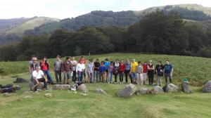 Indigenen taldea Aritxulegi inguruan, larunbatean