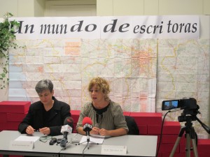 Luisa Etxenike eta Belen Sierra, ekimenaren aurkezpenean