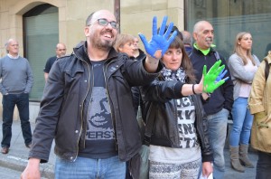 Estatuen esku hartzearen kontrako elkarretaratzea