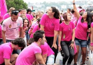 San Juango Marea Arroxa Kontxako estropadan