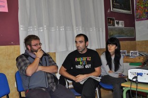 Sergio Iribarren, Helios del Santo eta Alizia Iribarren