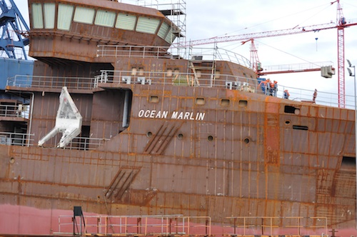 'Ocean Marlin' ontziaren uretaratzea