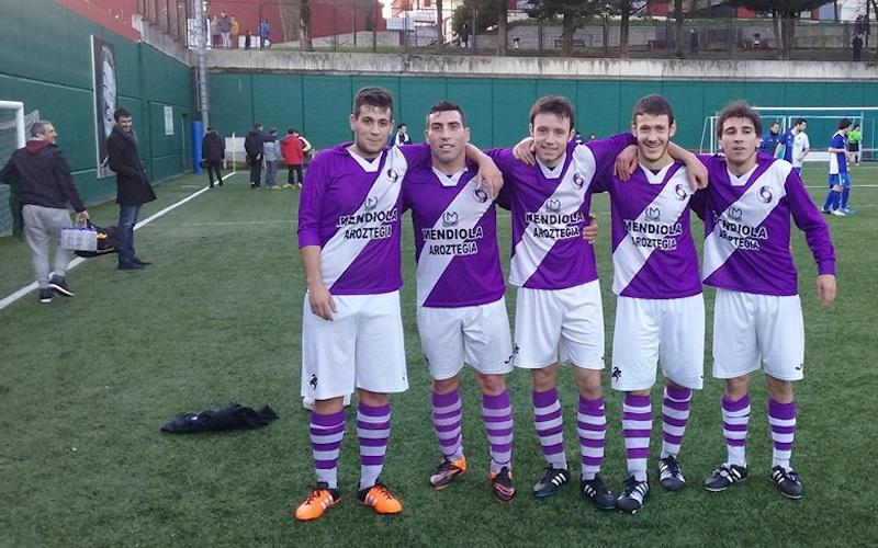 San Pedroko goleatzaileak; Gorkita, Alex, Koldo, Alduntzin eta Duran