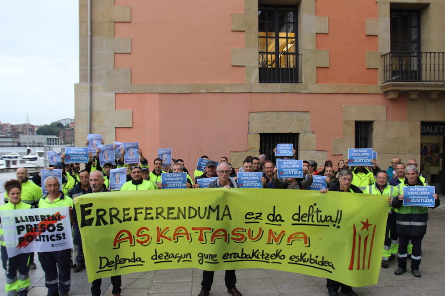 Pasaia Sindikatuak Katalunia elkartasuna