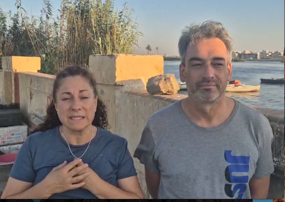 Maite Gartzia eta Alberto Villarreal sare sozialen bidez zabaldu duten bideoan.