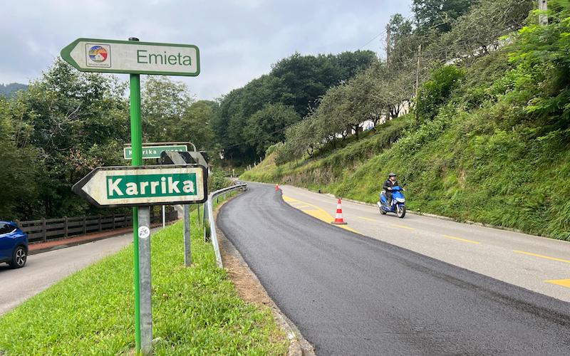 artikutza bidea asfaltatze lanak